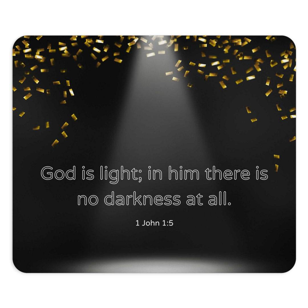 God Is Light mouse pad with inspirational scripture