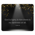God Is Light mouse pad with inspirational scripture