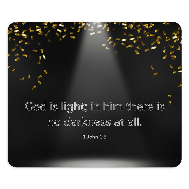 God Is Light mouse pad with inspirational scripture
