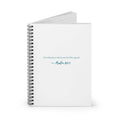 God Is Good spiral notebook with Psalm 107:1 cover, 118 ruled pages, 6x8 inches, durable paper, metal binding