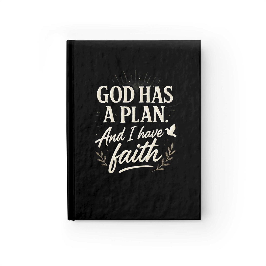 God’s Plan Vision Board hardcover notebook with faith quote