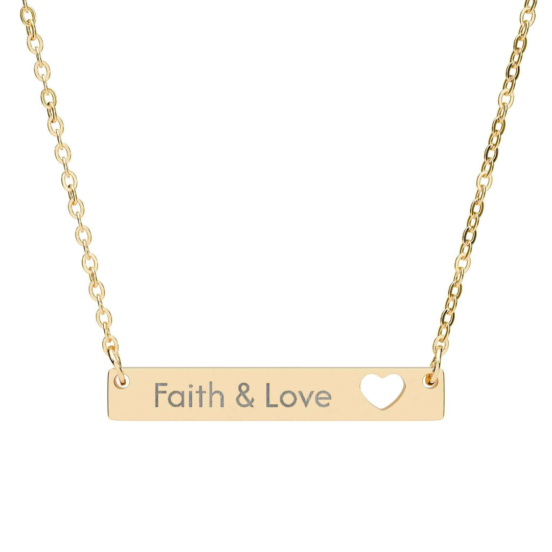 Gold Faith & Love Necklace