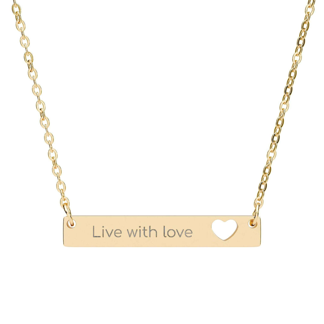 Gold Live With Love Necklace
