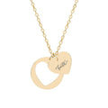 Heart Cutout Necklace with gold heart and faith charm