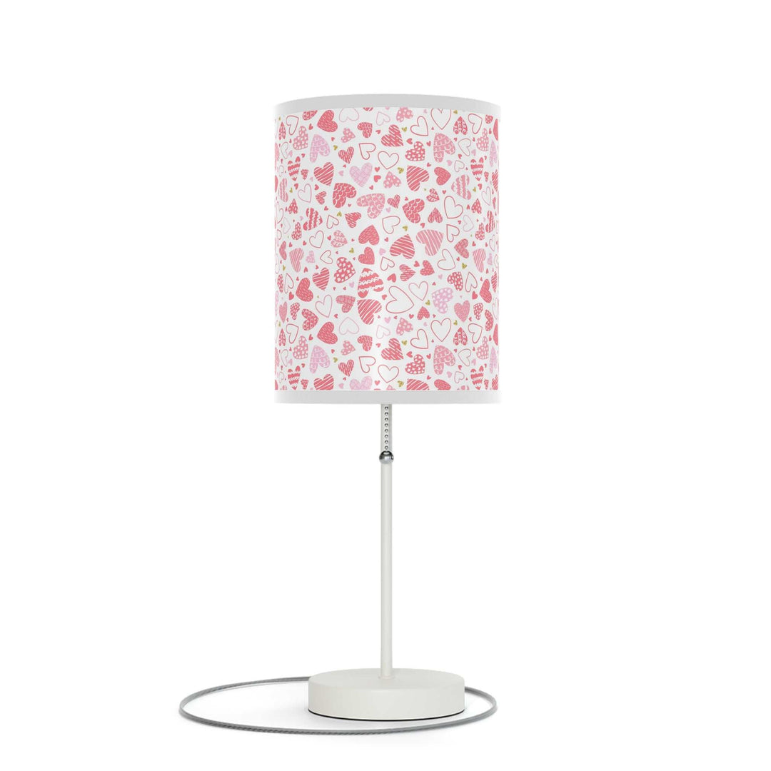 Hearts pattern table lamp