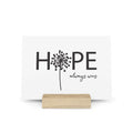 Hope Gallery Board with hand-crafted wooden oak stand