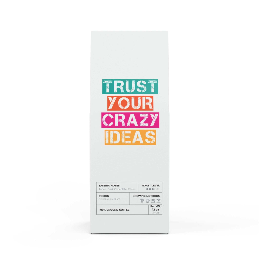 Inspirational Coffee medium roast with toffee, dark chocolate, citrus note