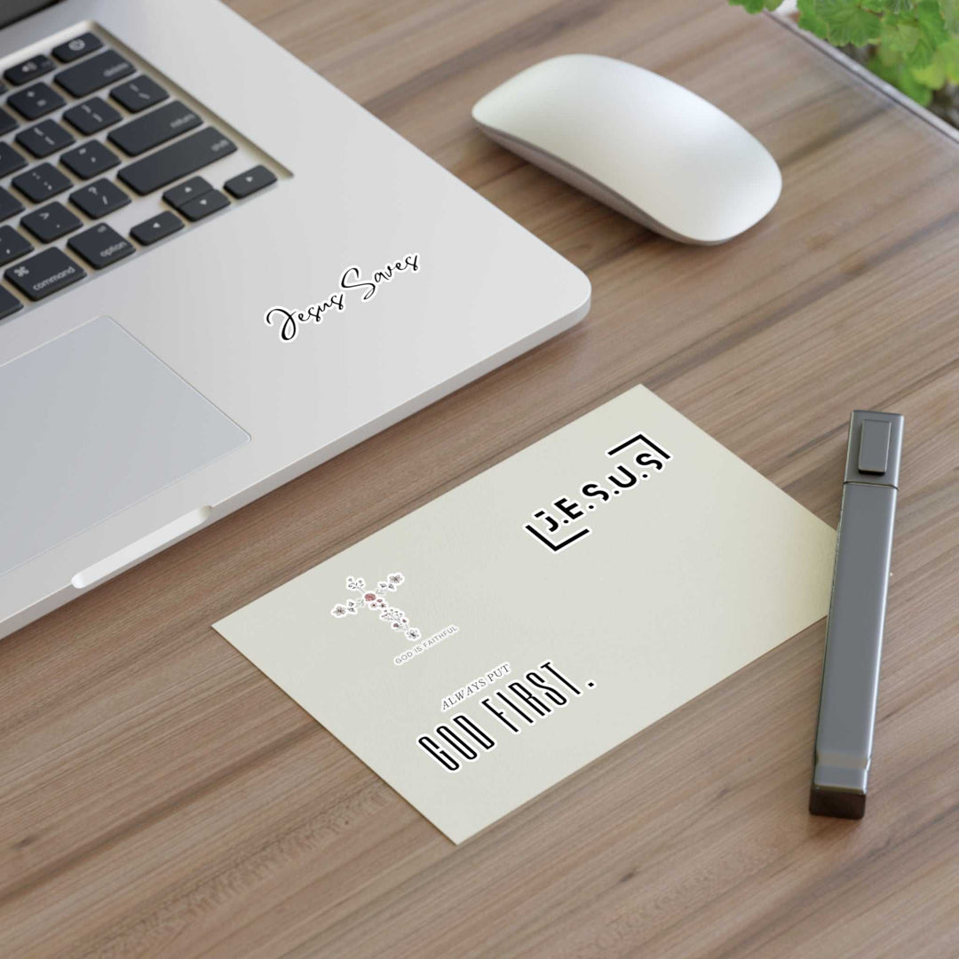 Inspirational vinyl sticker sheet with faith-based designs