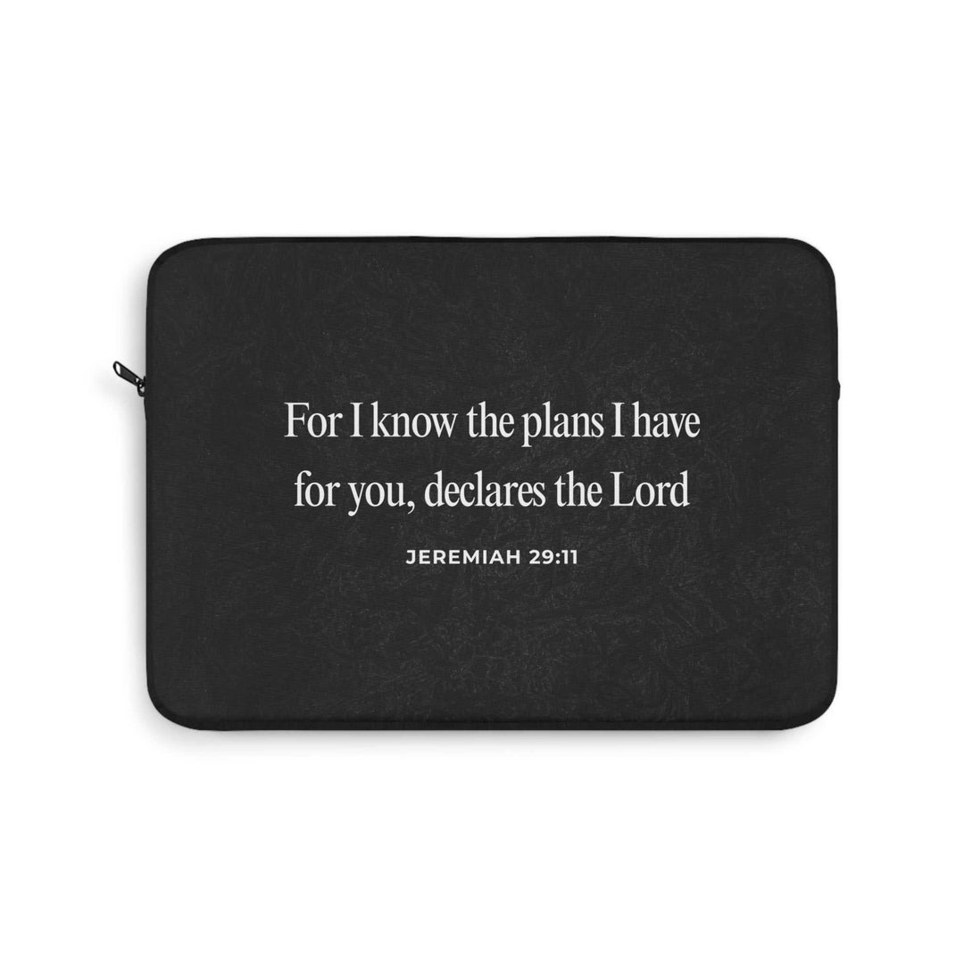 Jeremiah 29:11 laptop sleeve with scripture quote
