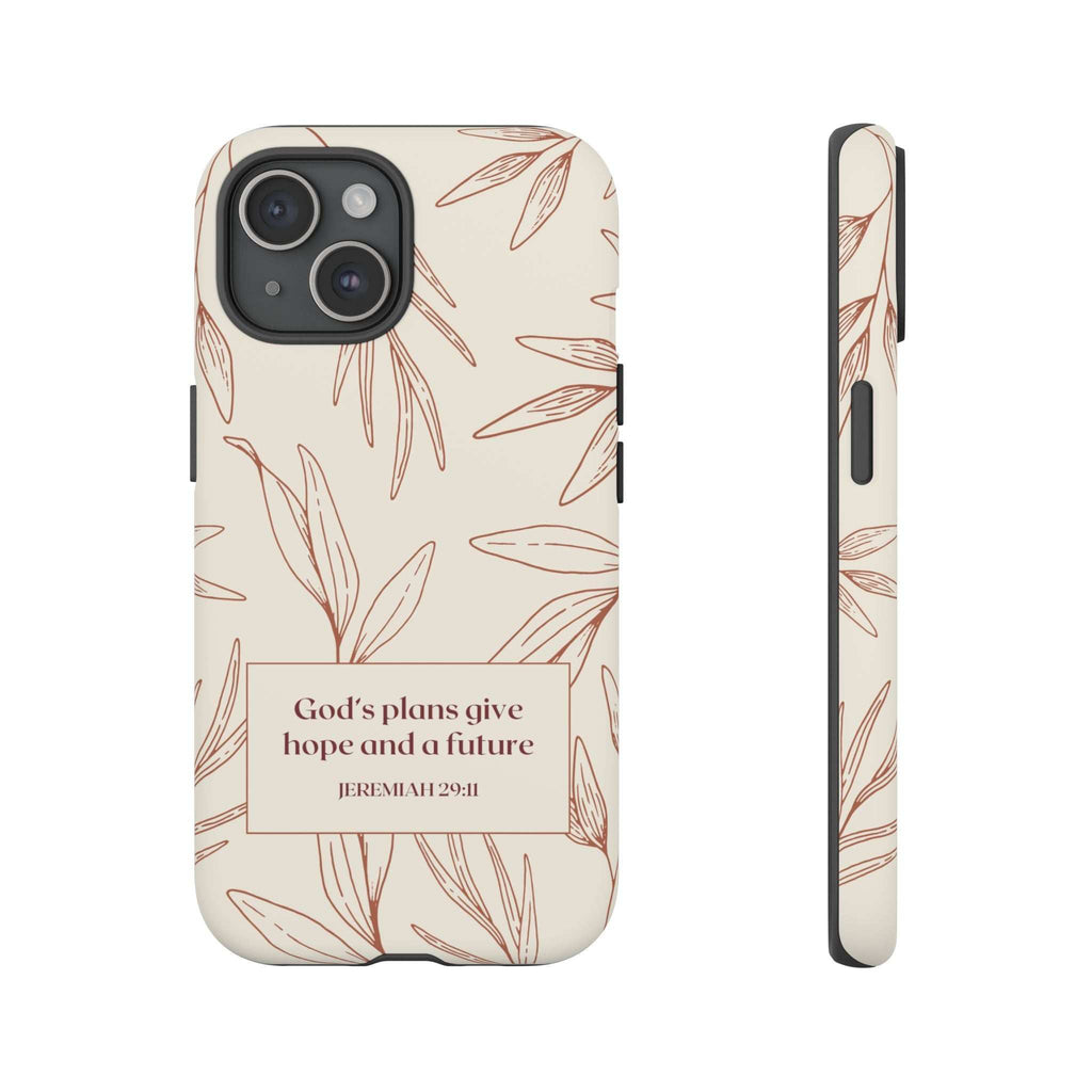 Jeremiah 29:11 phone case with scripture quote