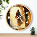 Jesus Christ Wall Clock with wooden frame