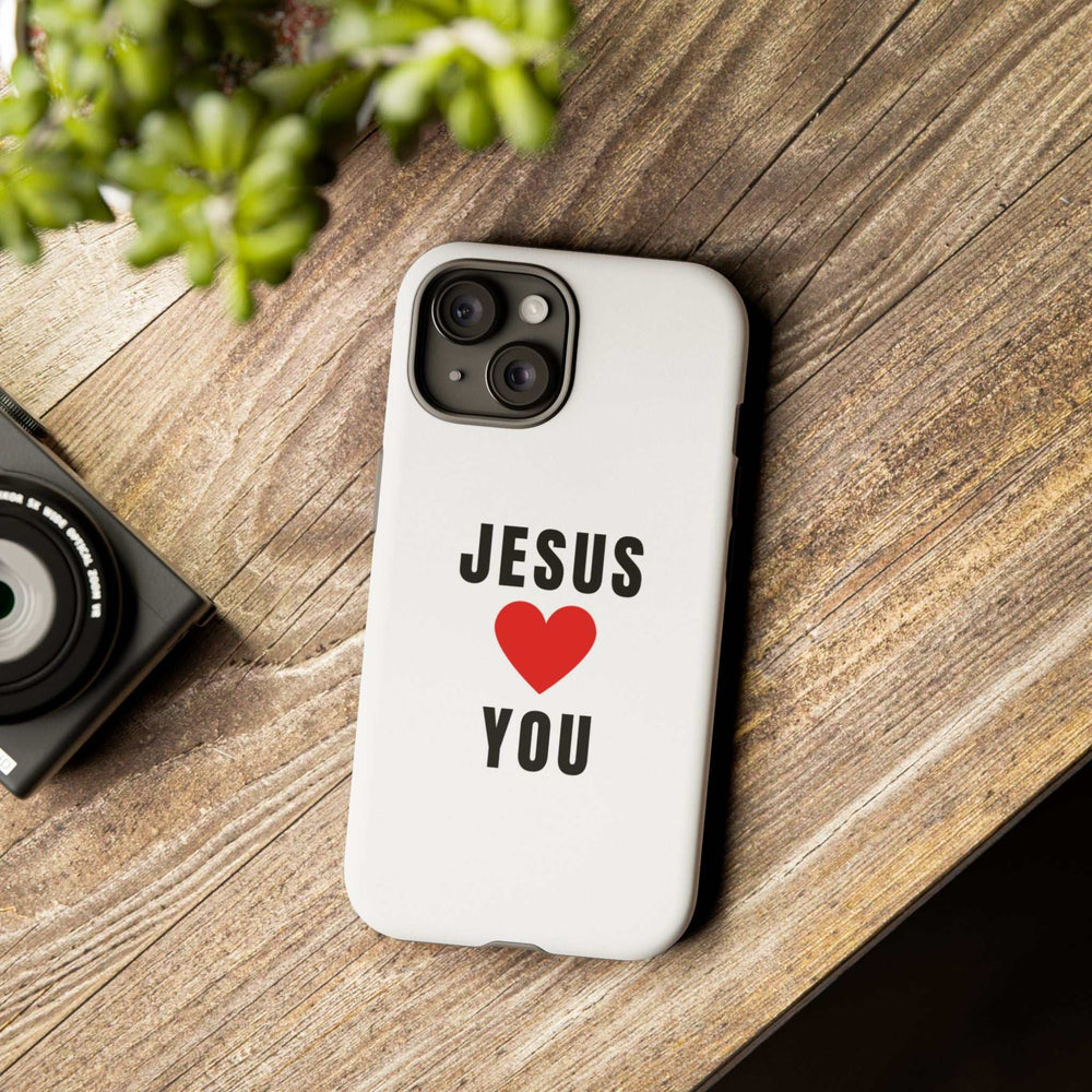 Jesus Phone Case with "Jesus ♥ You" text design