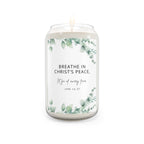 John 14:27 Candle with soy wax, cotton wick, inspirational design