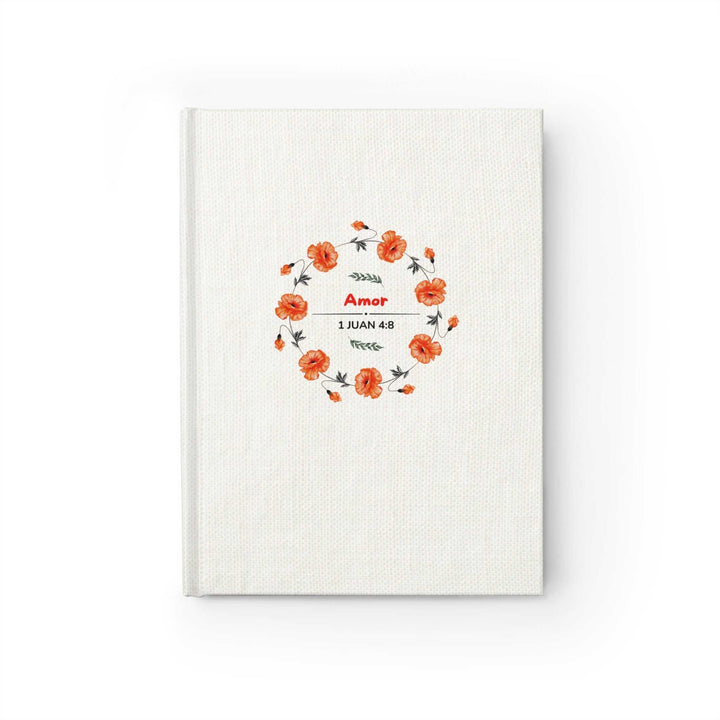 Juan 4:8 Journal Español hardcover with floral design