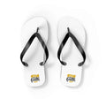 Keep Faith Flip Flops with black straps and white cushioned sole