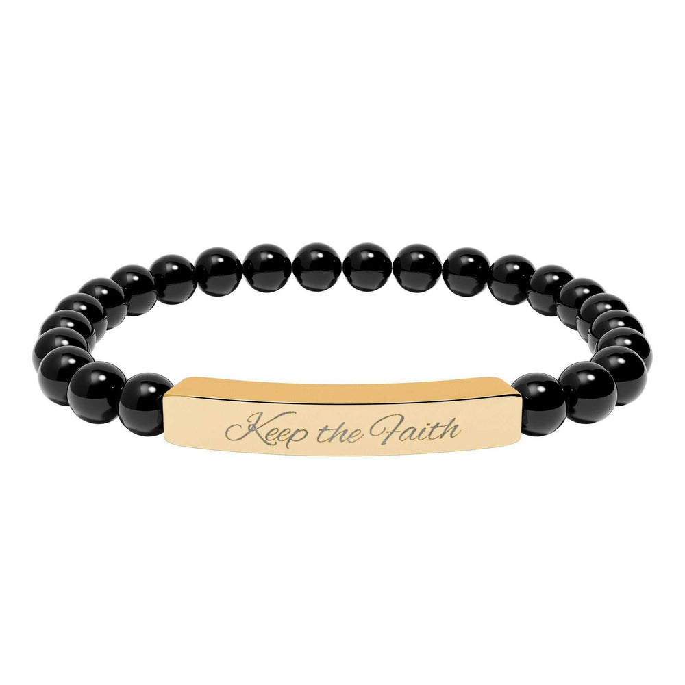 Keep the Faith Bracelet with inspirational text
