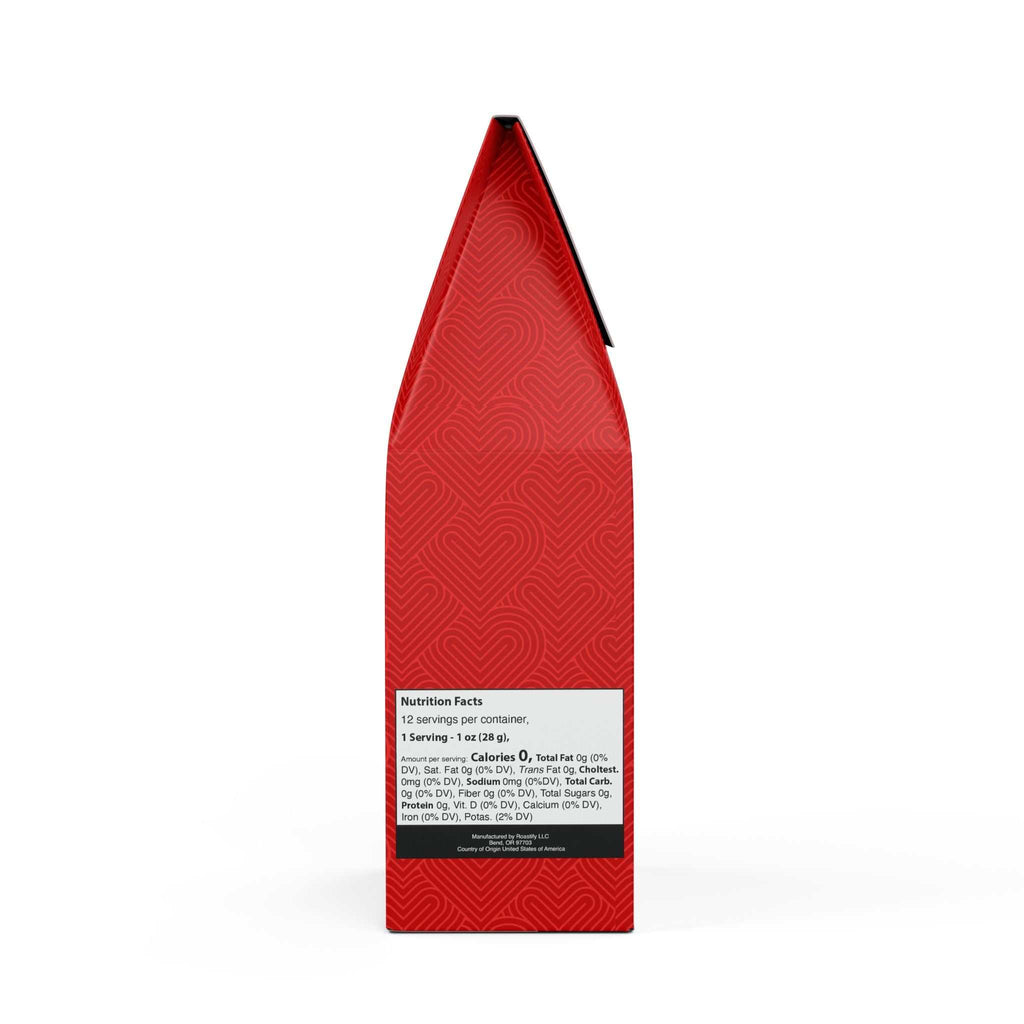 Love Design Coffee medium roast with nutrition facts label