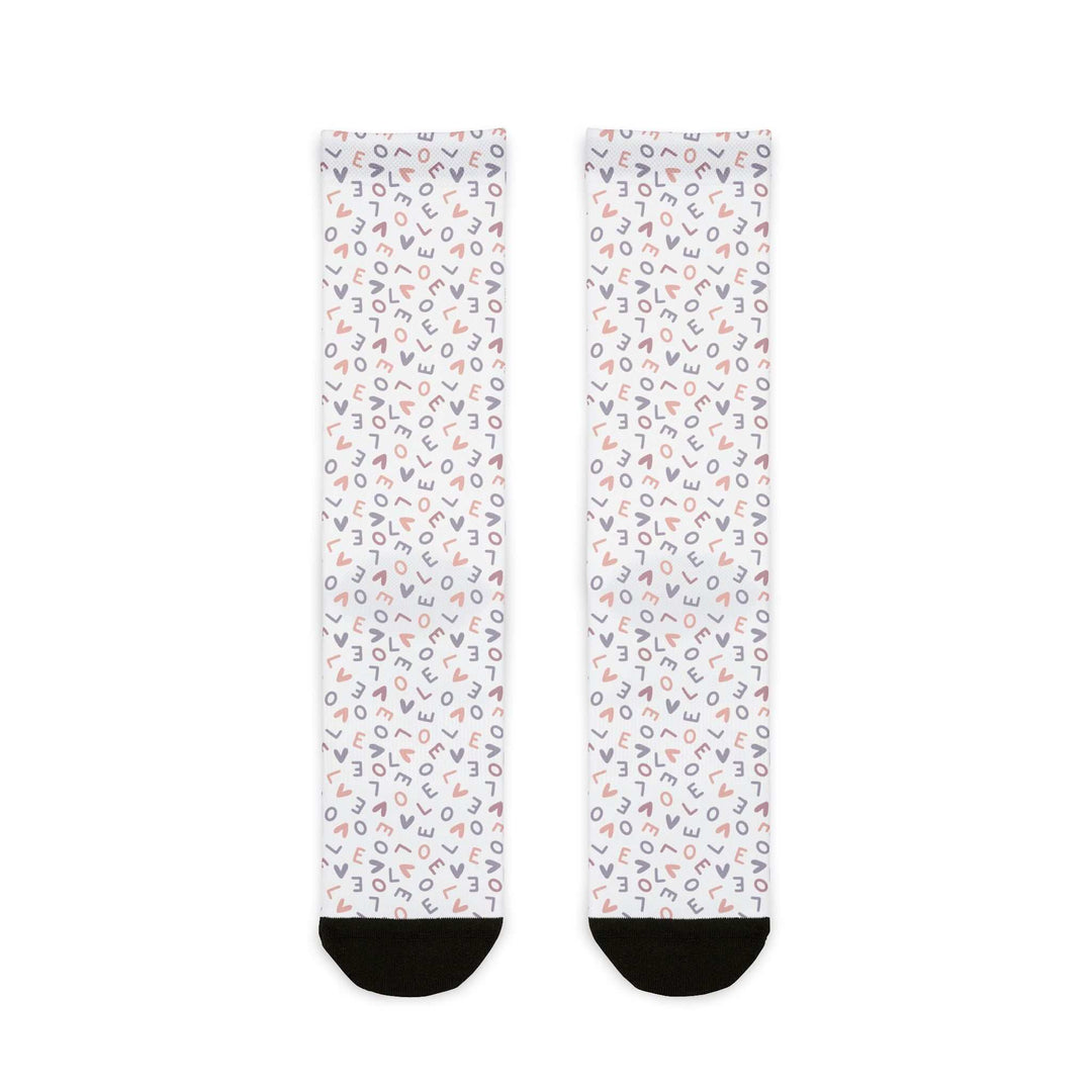 Love Graphic Socks with white background