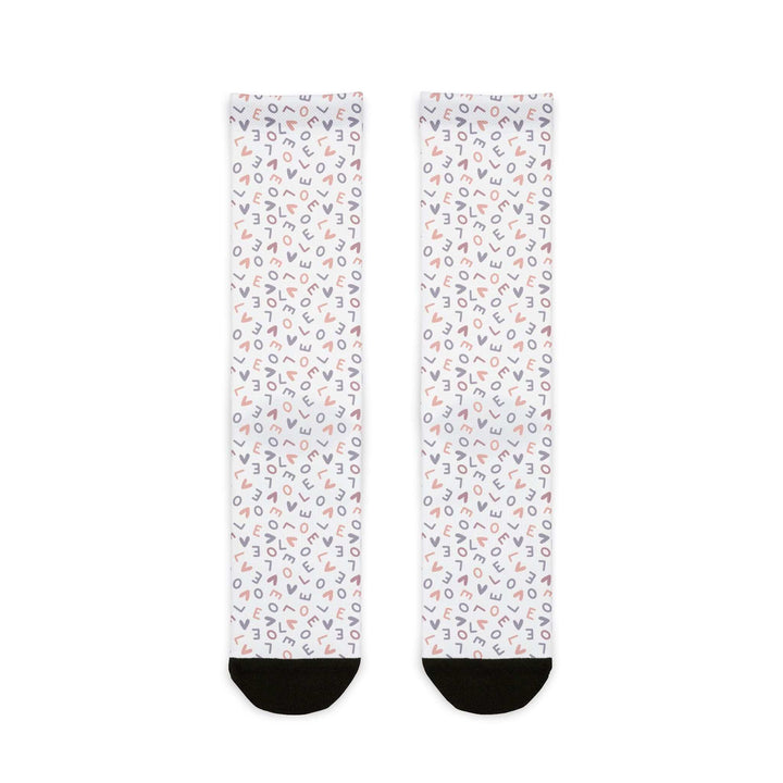 Love Graphic Socks with white background