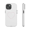 Durable Love Wins phone case with heart design, dual layer protection, matte finish, and wireless charging support