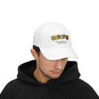 Man wearing white Believe In Dreams Cap with black hoodie