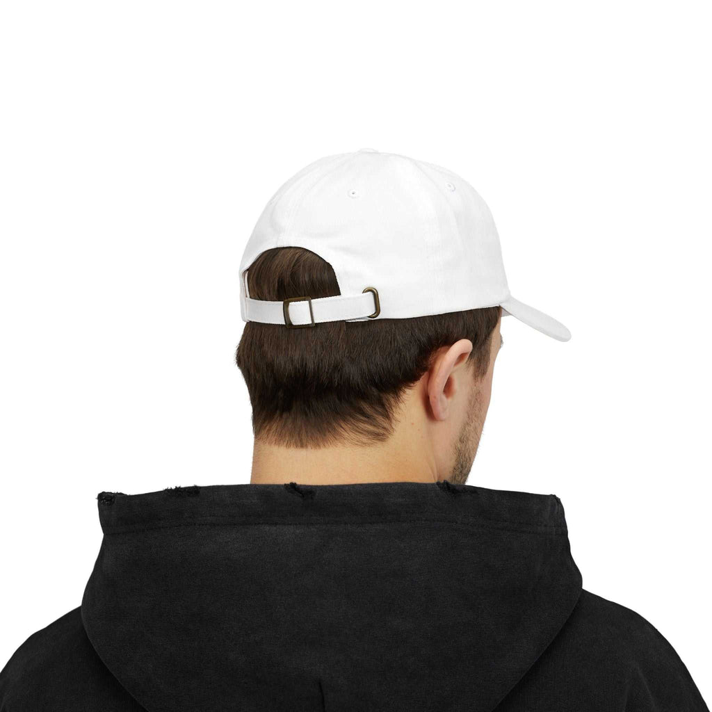 Man wearing white Pursue Your Dreams Cap