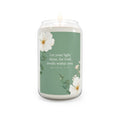 Matthew 5:16 scented soy wax candle with inspirational quote