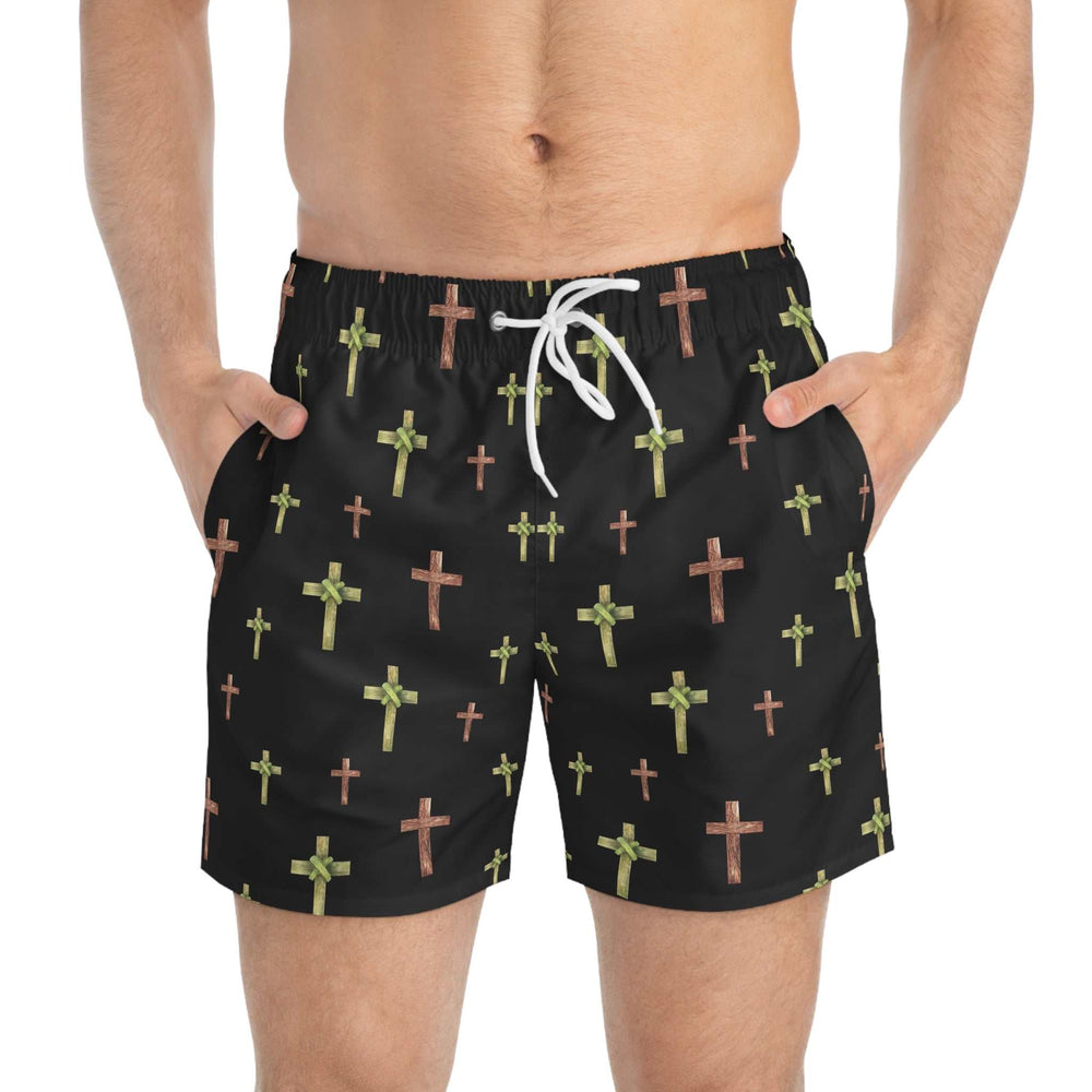 Men's Watercolor Cross Swim Trunks