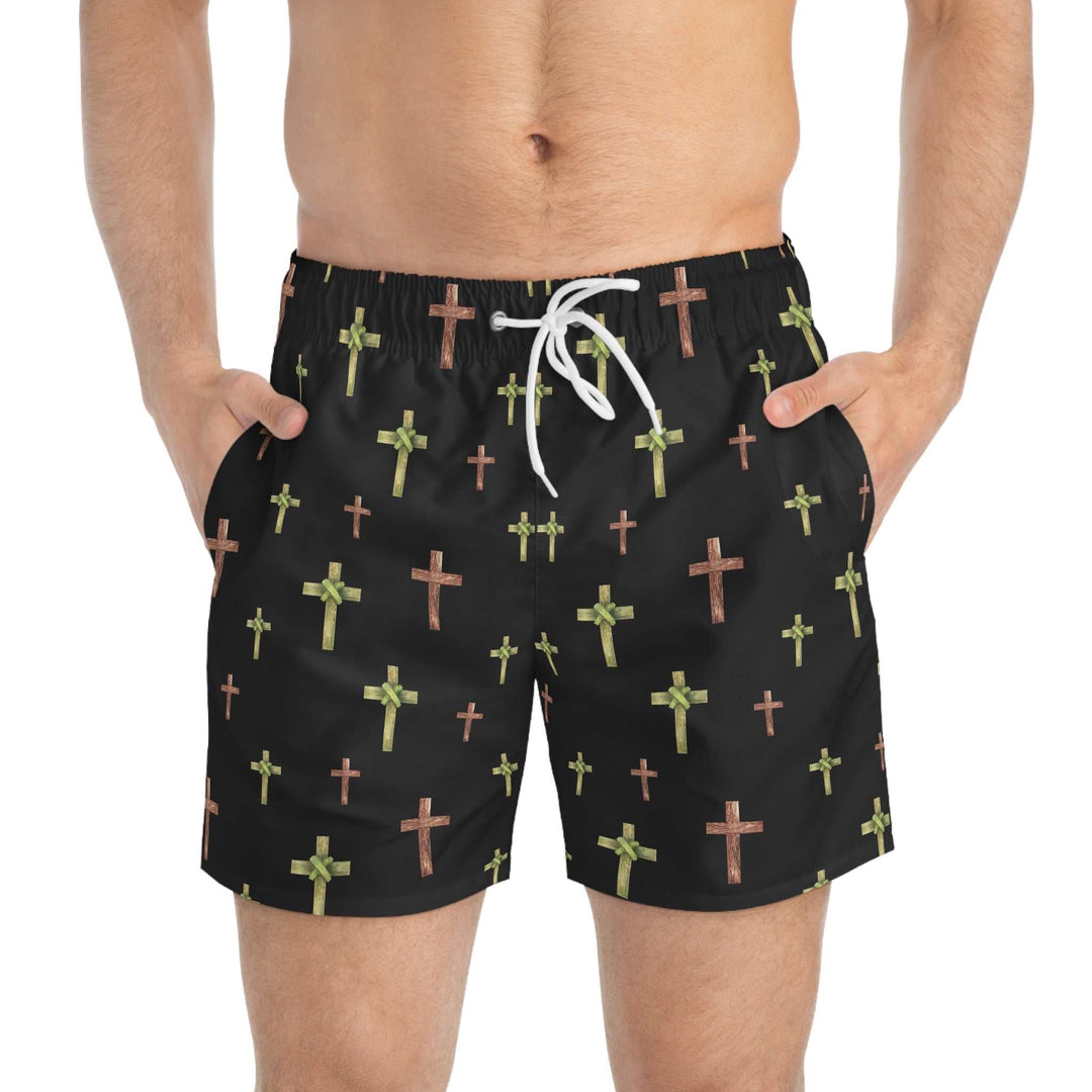 Men's Watercolor Cross Swim Trunks