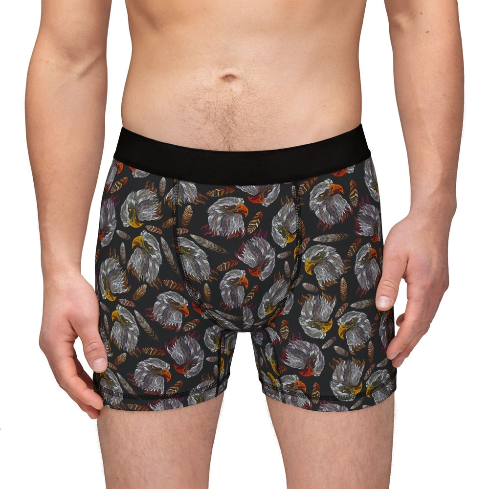Men's boxers with head eagle pattern