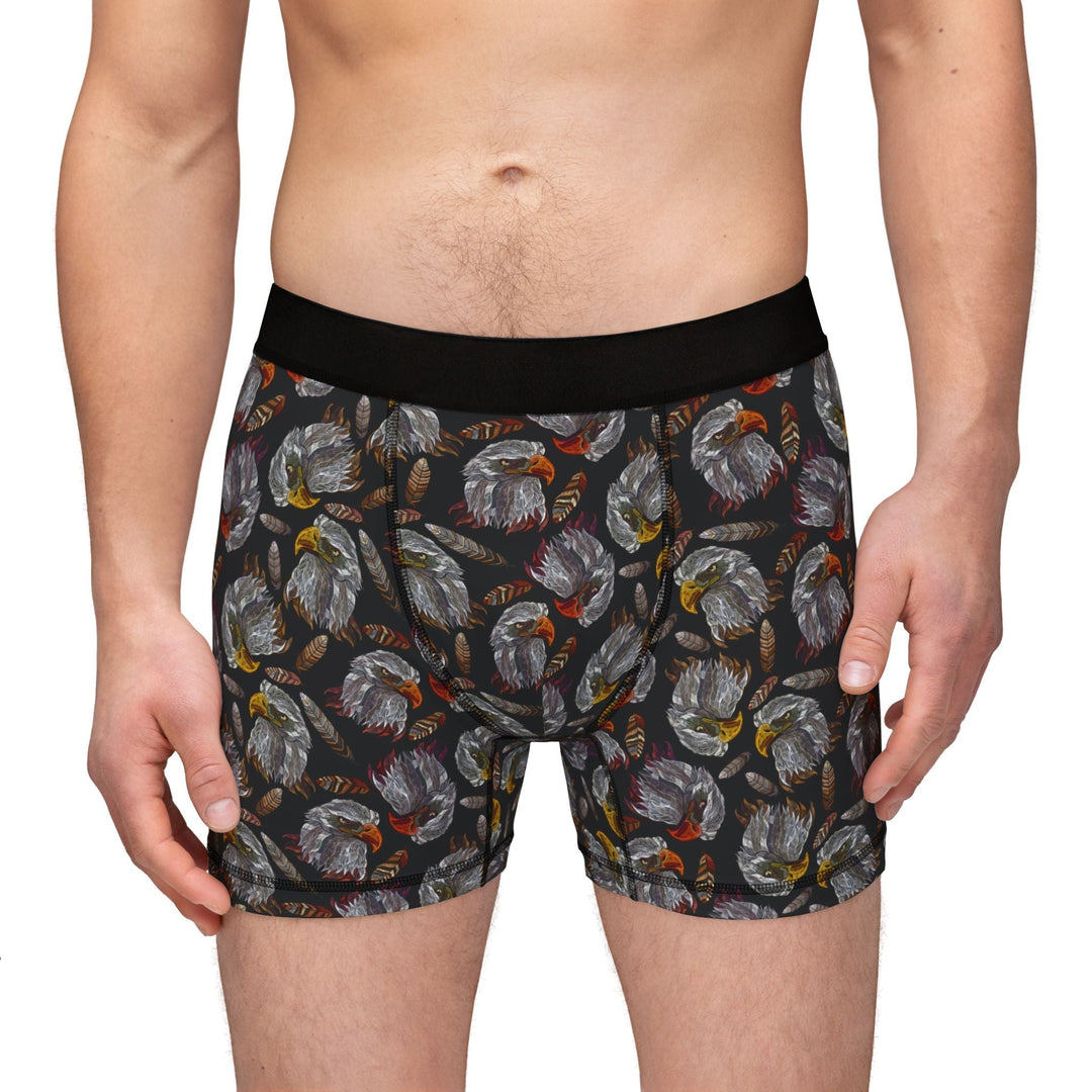 Men's boxers with head eagle pattern