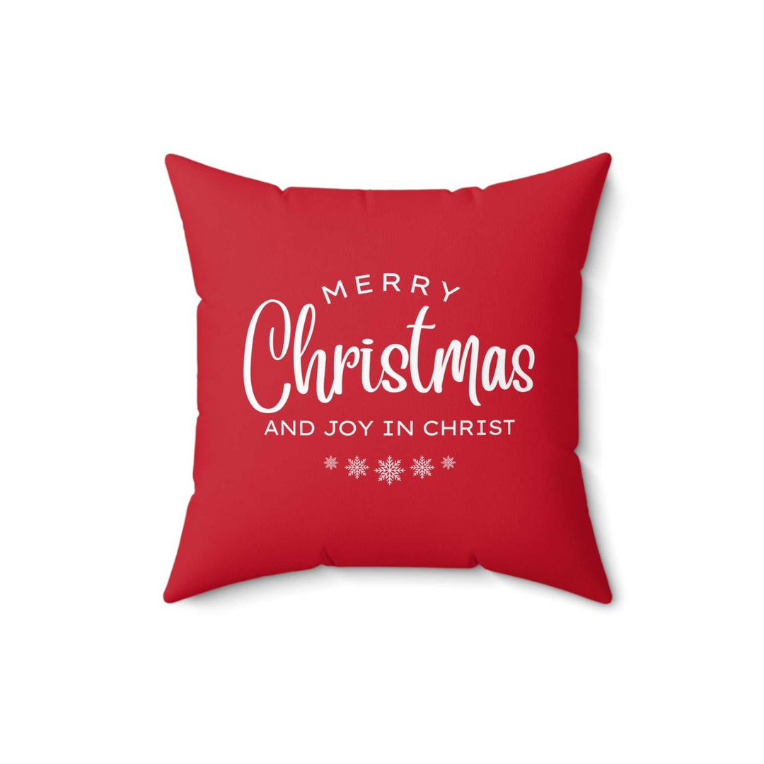 Merry Christmas Pillow red decorative indoor pillow