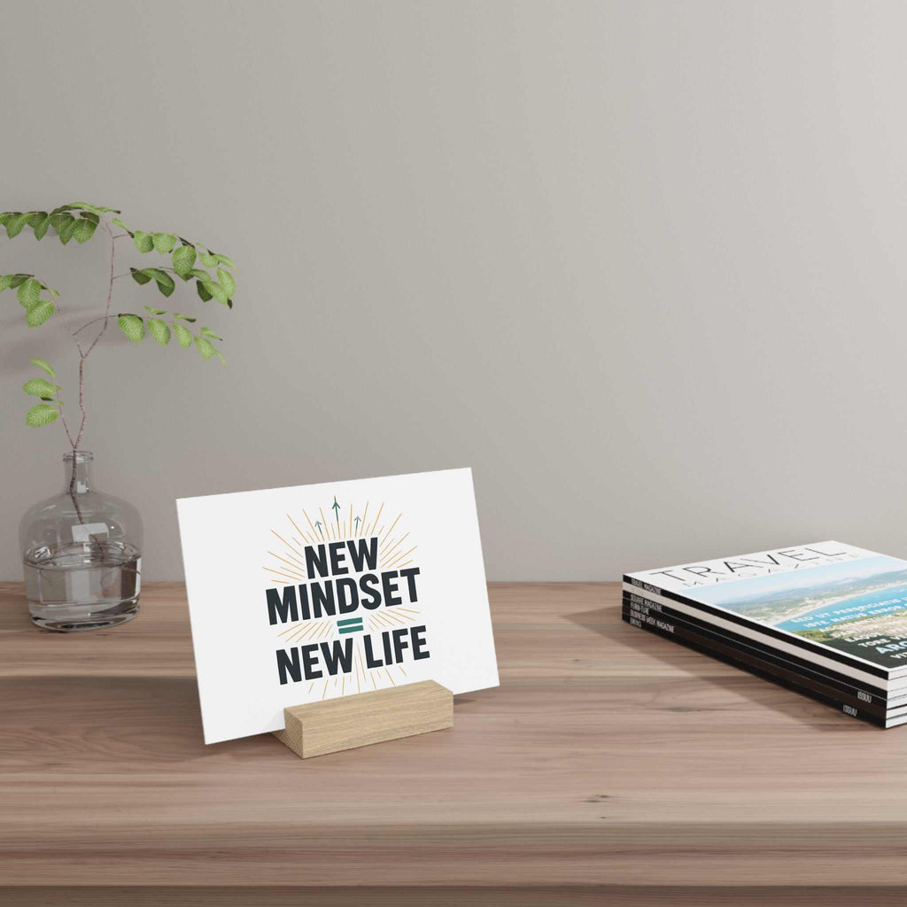 Mindset Gallery Board with hand-crafted solid oak stand