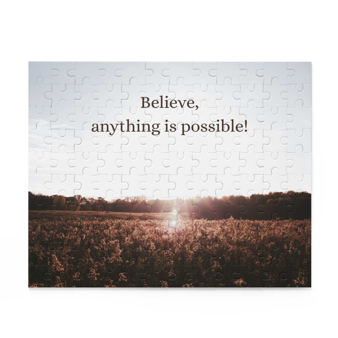 Motivational puzzle with 120 glossy chipboard pieces