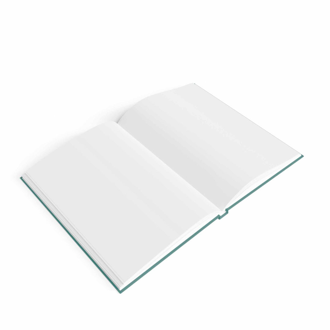 Open Vision Board Journal with blank white pages for goal setting and creativity planning