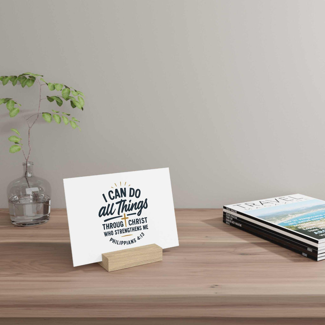 Philippians 4:13 Gallery Board with inspirational quote print