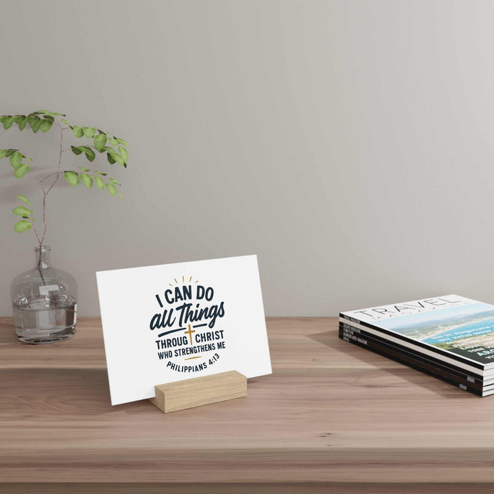 Philippians 4:13 Gallery Board with inspirational quote print