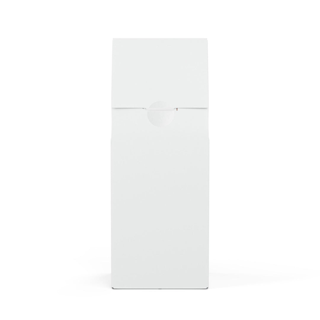 Plain white sealed coffee bag packaging for Pray Coffee