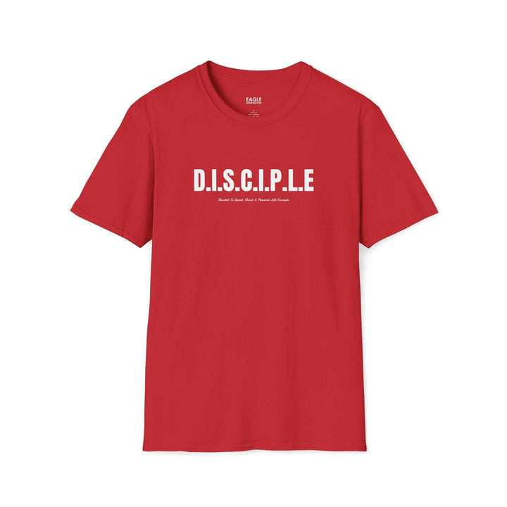 Red Disciple Life T-Shirt with white D.I.S.C.I.P.L.E. text