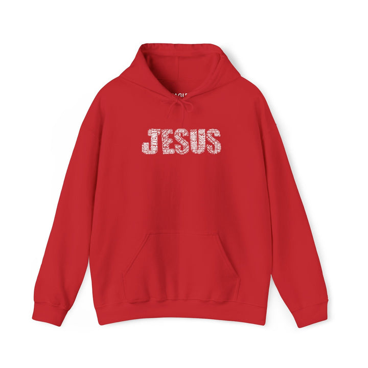Red Jesus hoodie with kangaroo pocket