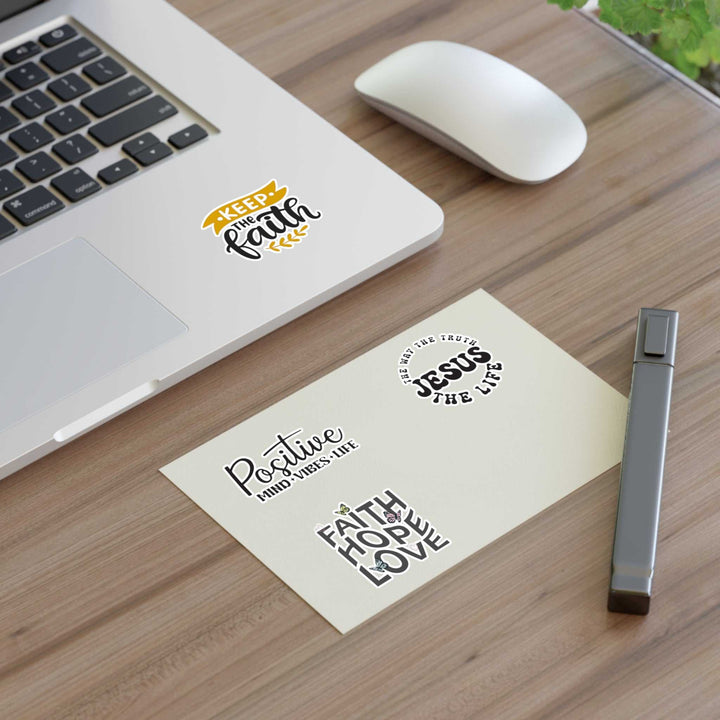 Sticker Sheets with inspirational faith and positive message designs