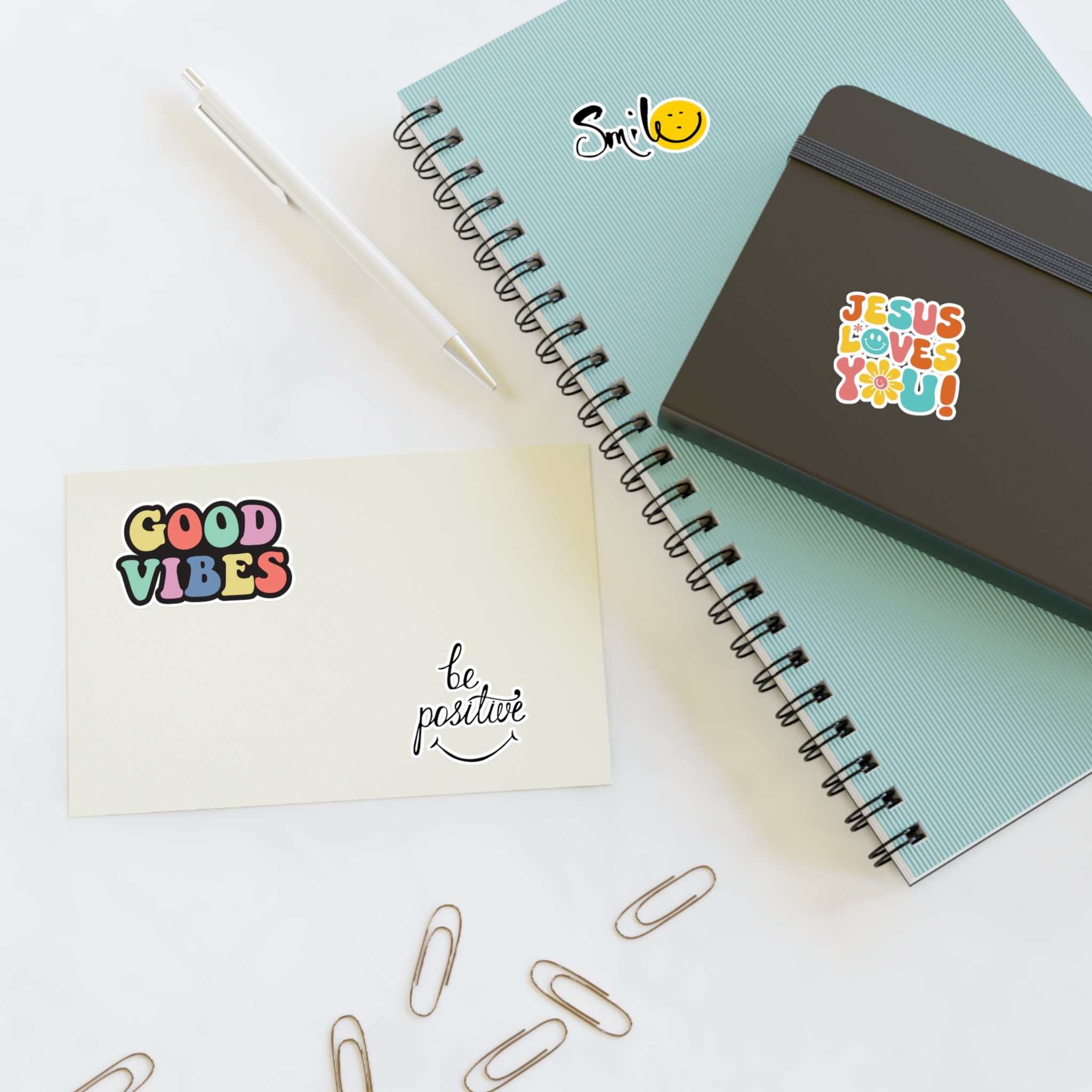 Sticker sheets with positive messages