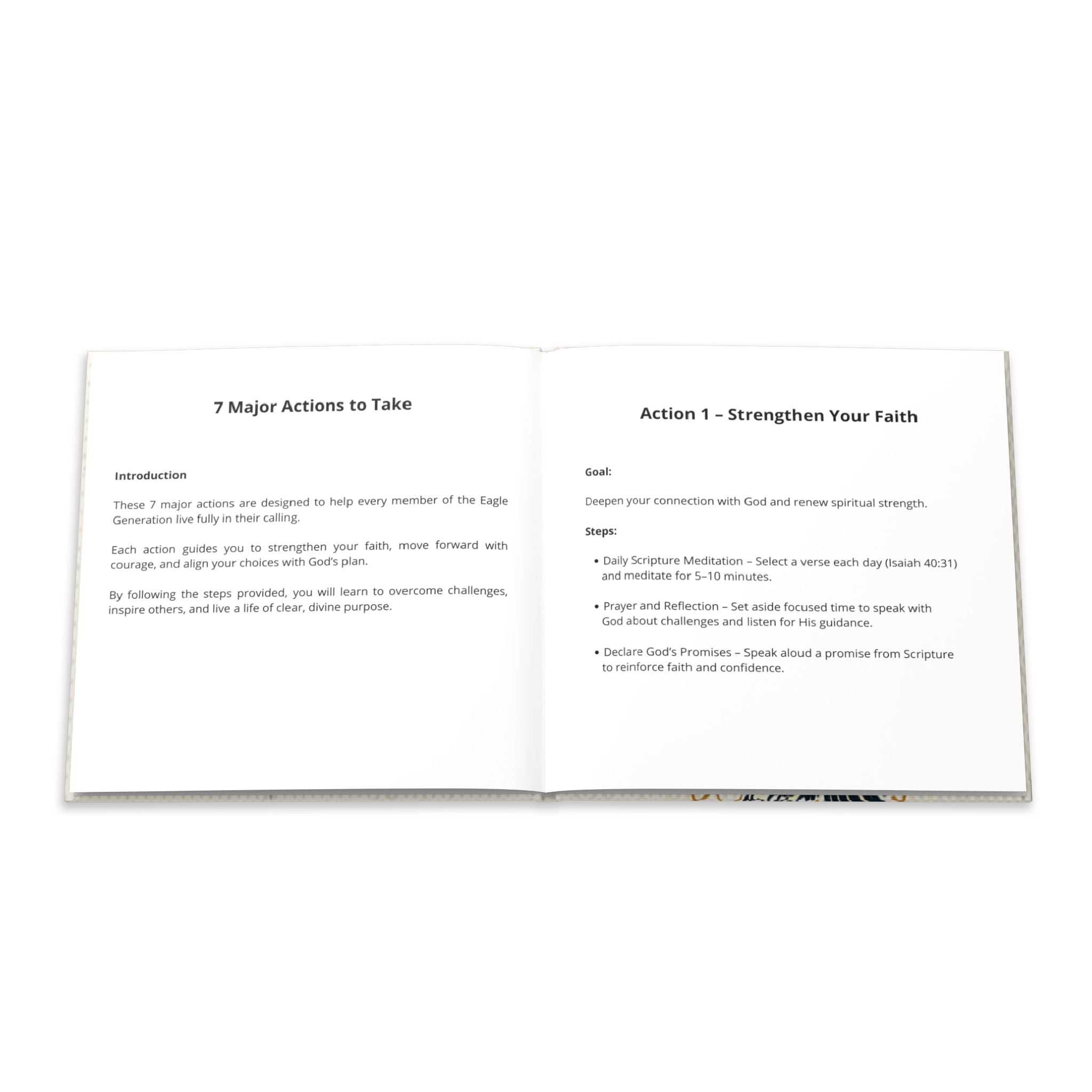 The Spiritual Vision of Eagle Generation book with glossy hardcover and vibrant photo pages