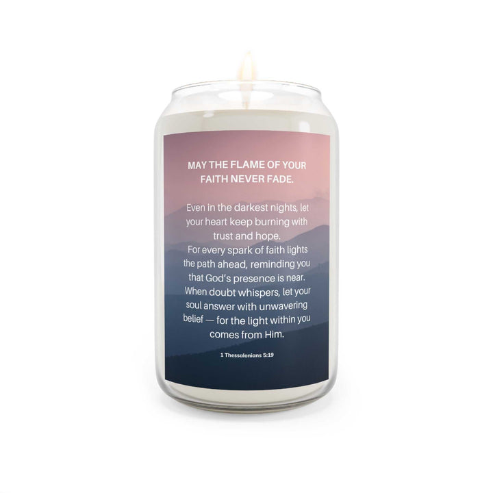 Thessalonians 5:19 Candle with inspirational scripture