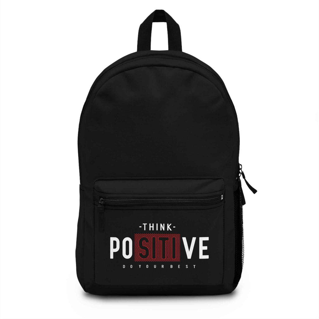 Think Positive Black Backpack
