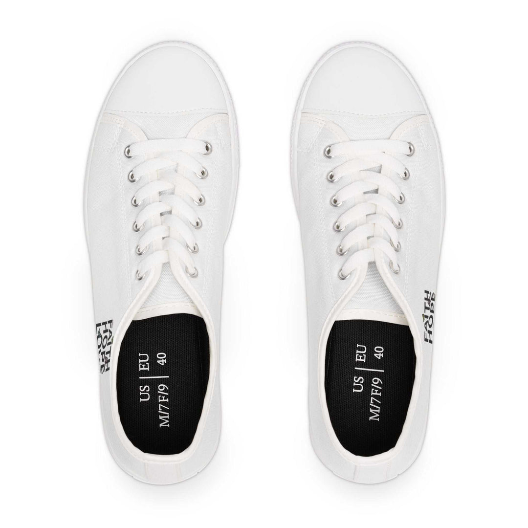 Top view of white Women's Faith Sneaker