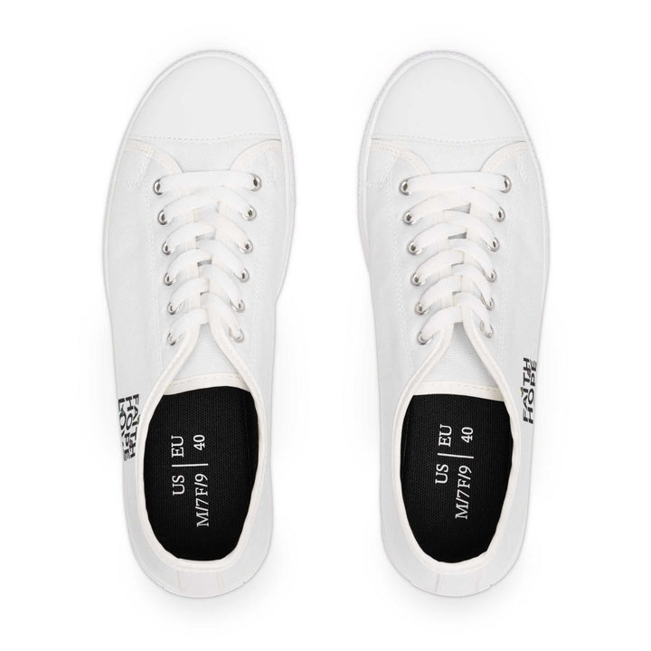Top view of white Women's Faith Sneaker