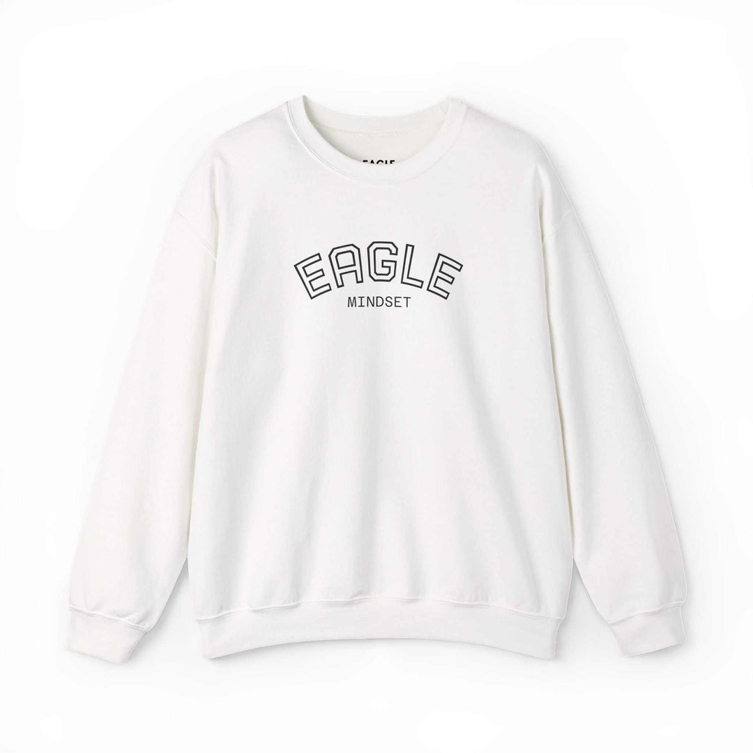 White Eagle Mindset sweatshirt with crewneck and printed text design