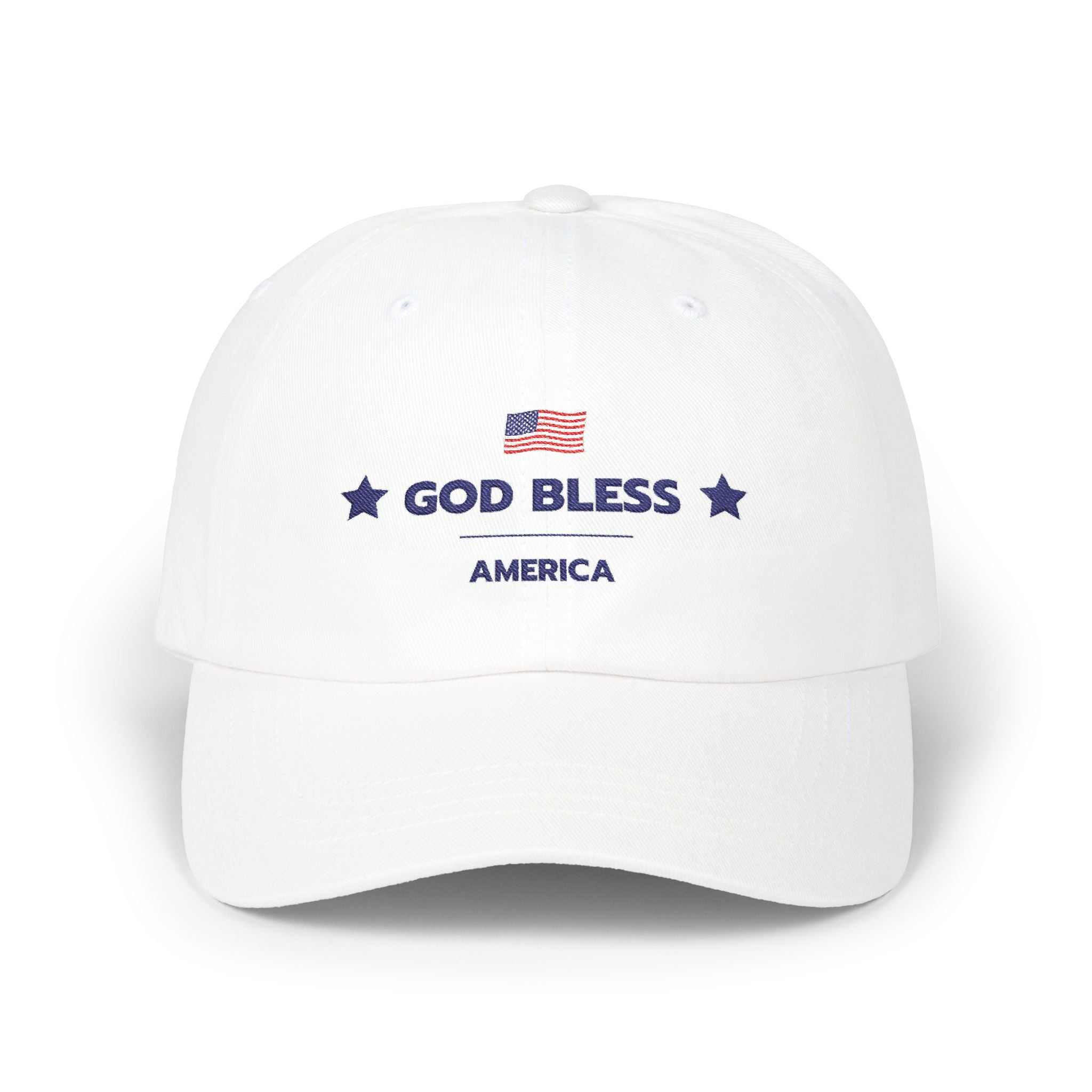 White God Bless America cap