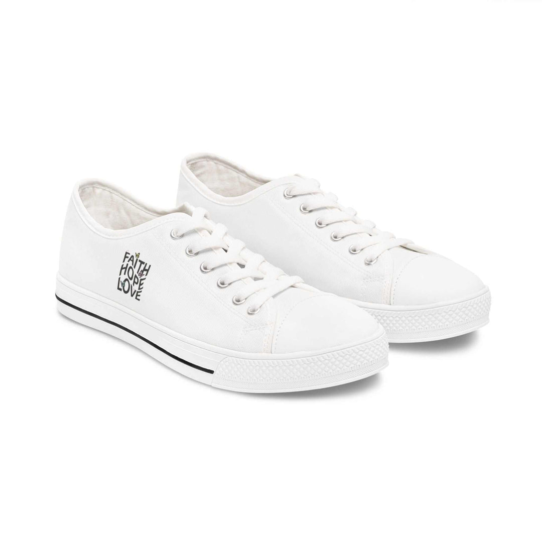 White Women's Faith Sneakers with breathable polyester canvas